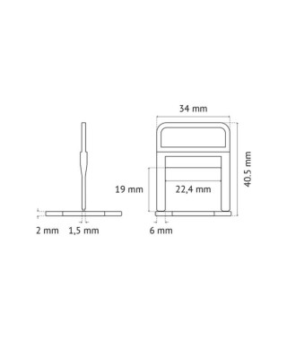 Croisillons Autonivelants à Cale 1.5mm en I Pavilift