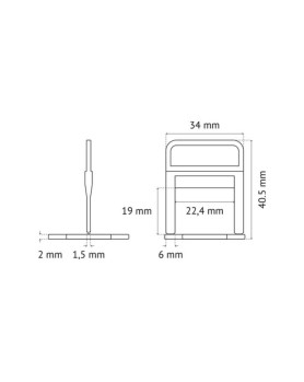 Croisillons Autonivelants à Cale 1.5mm en I Pavilift