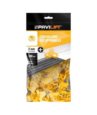 Sachet de 100 Croisillons Récupérables 2mm en + Pavilift