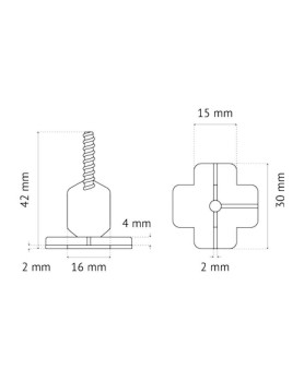 Sachet de 250 Croisillons Autonivelants à Vis 2mm en T Pavilift