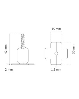 Sachet de 250 Croisillons Autonivelants à Vis 1.5mm en I Pavilift