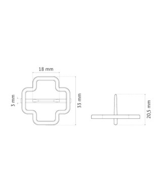 Sachet de 100 Croisillons Récupérables 3mm en I Pavilift