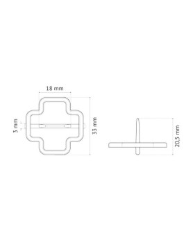 Sachet de 100 Croisillons Récupérables 3mm en I Pavilift