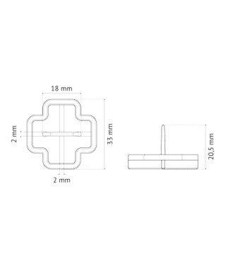 Sachet de 100 Croisillons Récupérables 2mm en + Pavilift