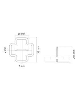 Sachet de 100 Croisillons Récupérables 2mm en + Pavilift