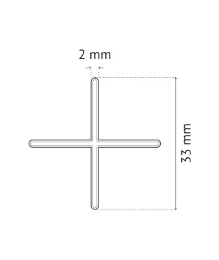 Croisillons Classiques 2mm en + Pavilift