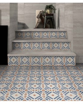 Carrelage decor ABK Play Labyrinth bleu 20x20