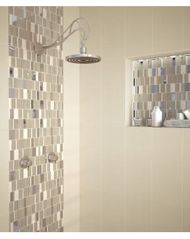 Mosaïque beige en verre et pierre Dune